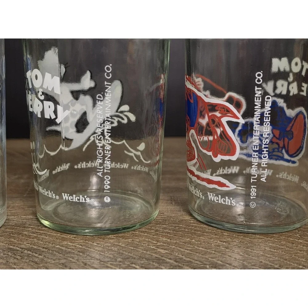 Vintage Welch's Tom‎ And Jerry Juice Glasses, Set of 3